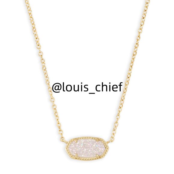 Kendra Scott Jewelry - Elisa Gold Pendant Necklace in Iridescent Drusy